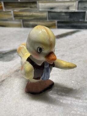 Vintage Anthropomorphic Duck Figurine Made in Japan Mid Century MCM Decor